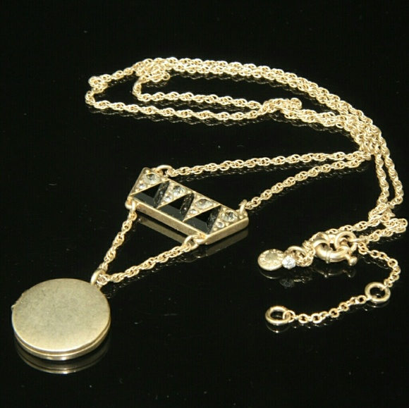 J. Crew Necklace Art Deco Locket - Picture 6 of 7